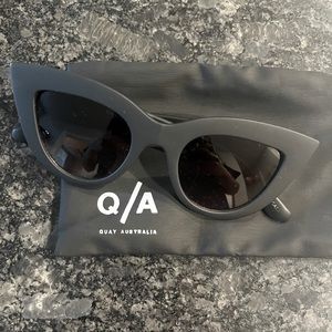 Quay Australia Cat Eye Sunglasses Matte Black